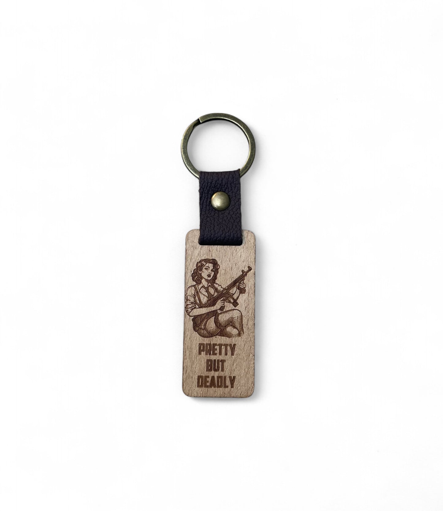 Porte-clés rétro en bois – Pretty
