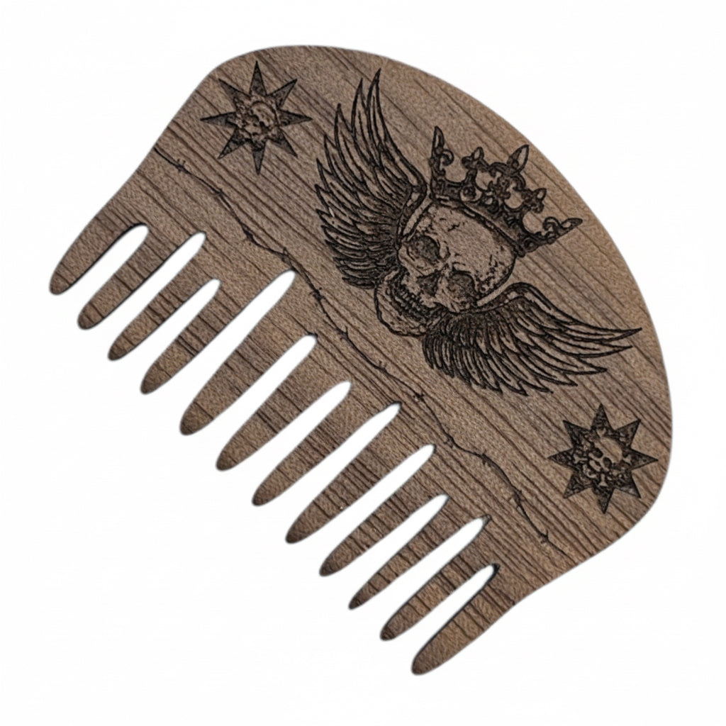 Peigne Mr. Bad – Mini peigne en bois de noyer américain | Personnalisable