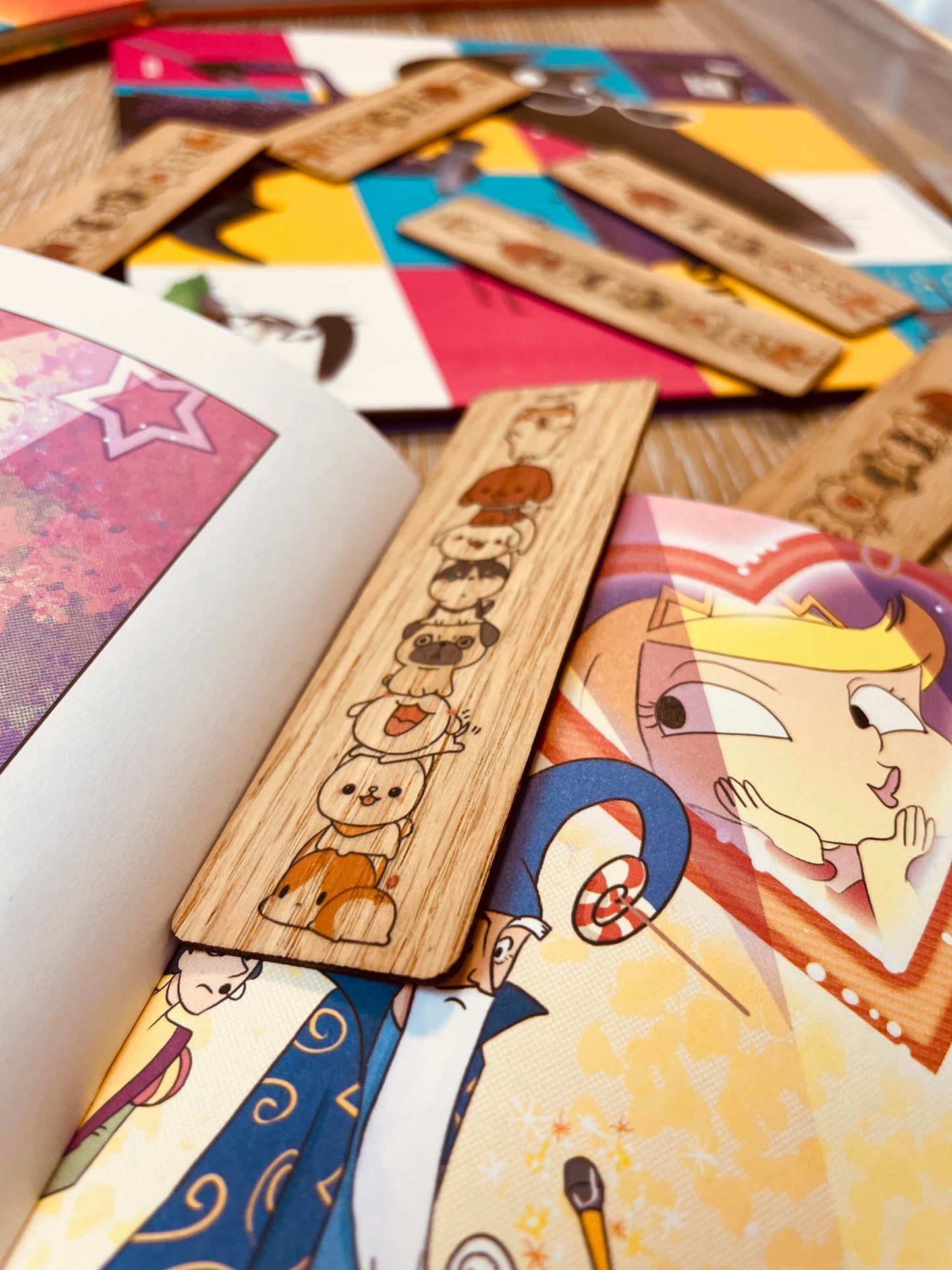 Marque pages en bois de chêne. Kawai