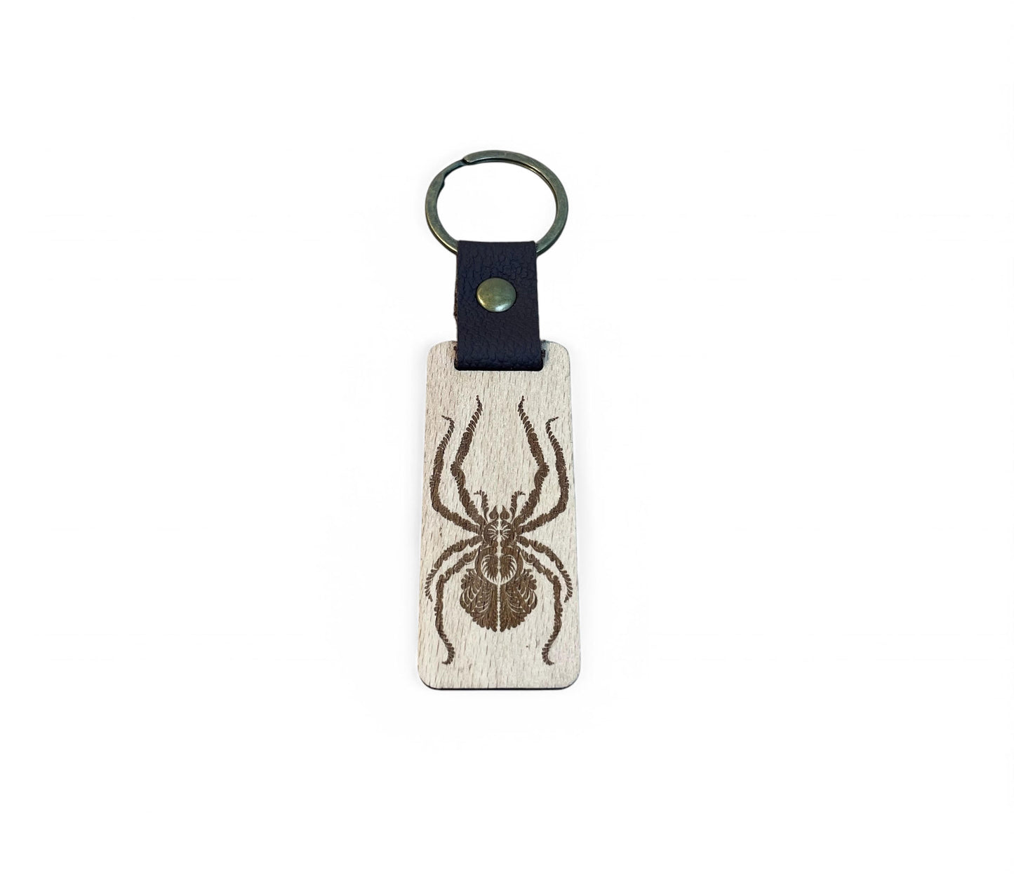 Porte clés en bois Spider