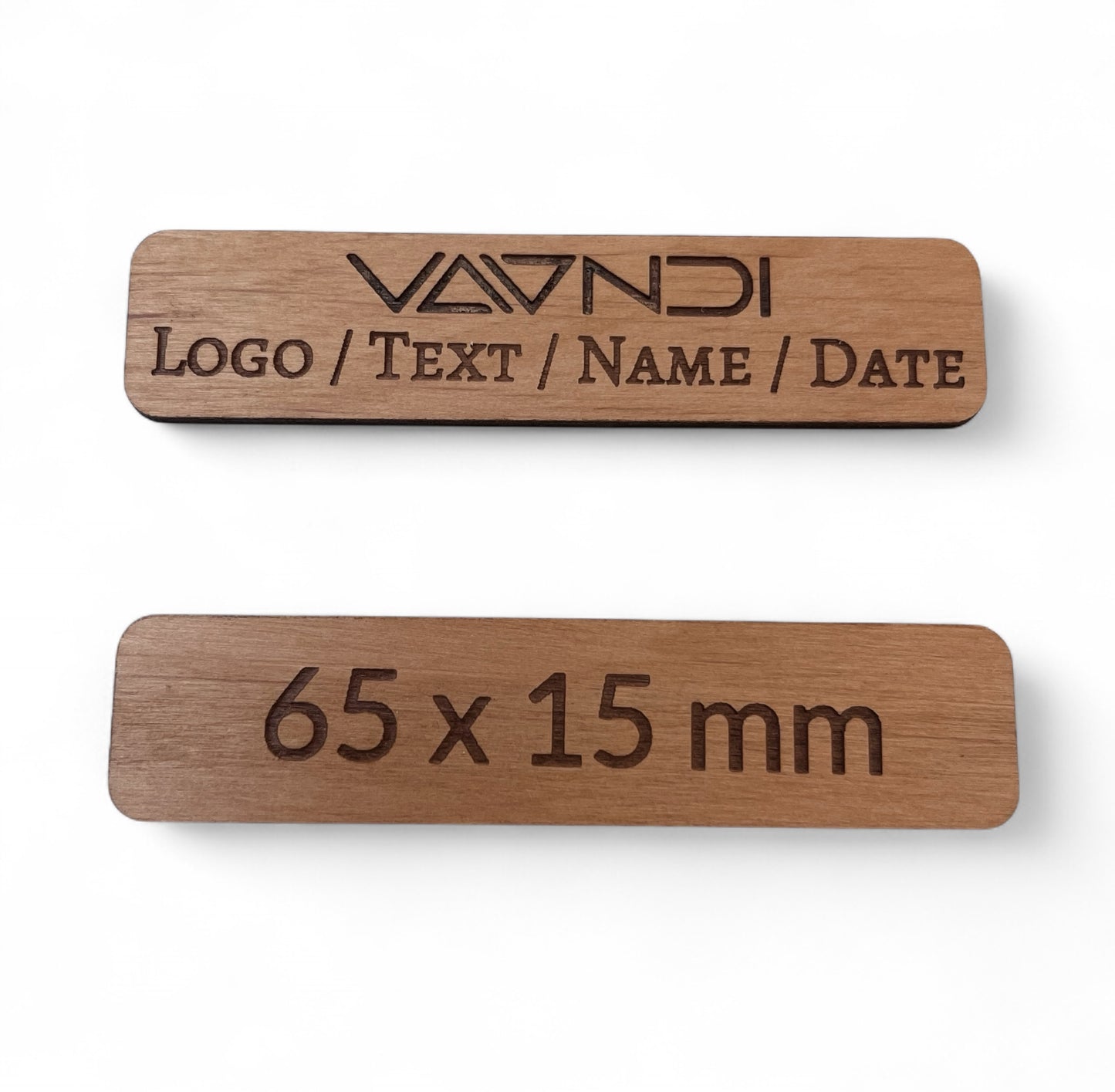 Badge en bois de bouleau personnalisable