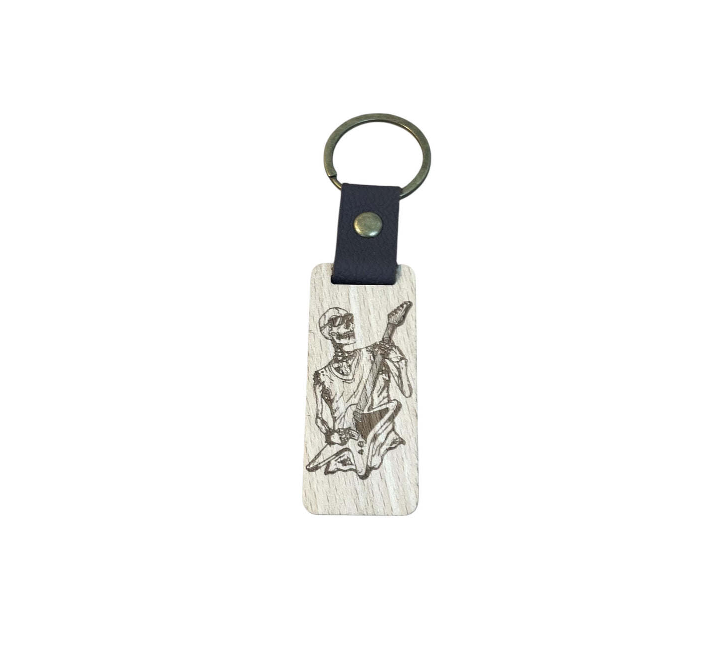 Porte clés en bois Rock