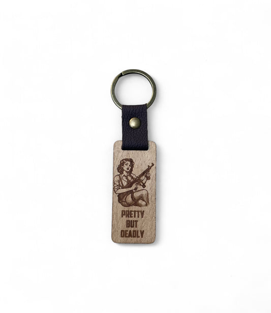 Porte-clés rétro en bois – Pretty