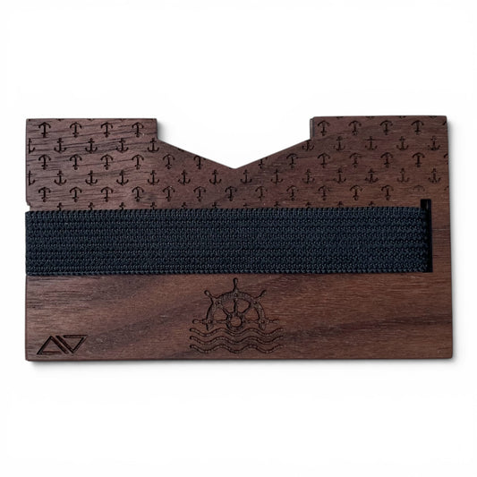 Porte-cartes Le Mariner en Noyer Américain – Style Nautique & Artisanat Premium
