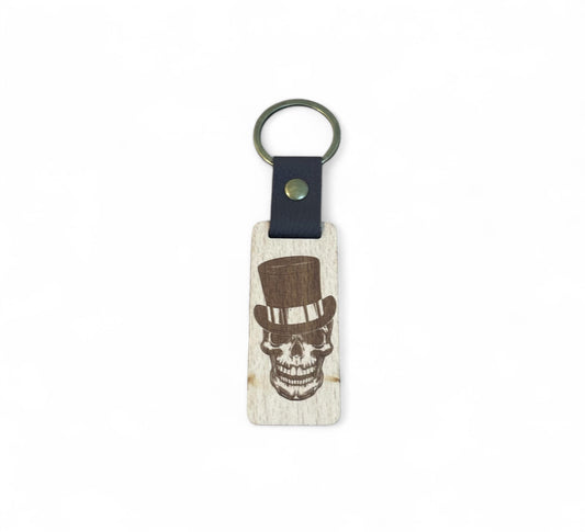 Porte clés en bois Mr.Gentleman